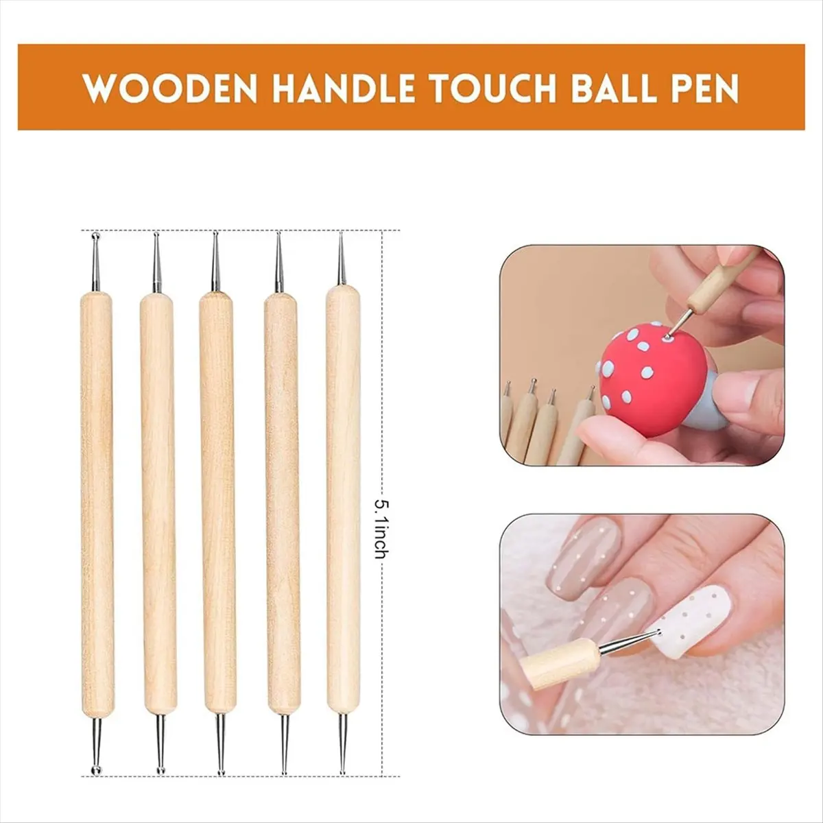 A24I مجموعة طين بوليمر مكونة من 24 قطعة، أدوات الفخار، مجموعة الفخار، أدوات نحت الطين، مجموعة أدوات نقطة مع قلم كروي لتجفيف الهواء #1