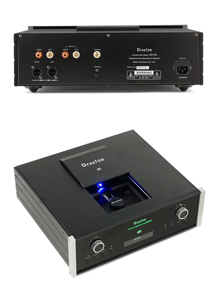 AMXEKR 1:1 Clone Mcintosh MC708 CD Player Pure Bile Vacuum Tube 12AX7 HIFI PCM1794 Lossless Dual Decoding RCA/XLR Output