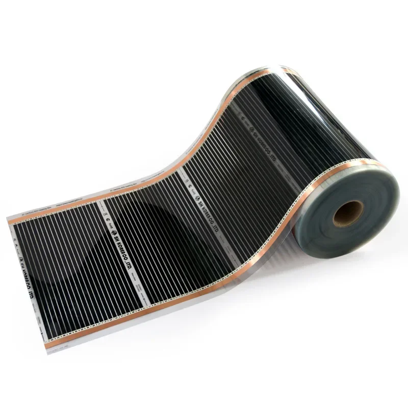 80x200cm 220W Infrared Warm Floor Heating Film Electric High Quality Carbon Fiber Electric Heating Mat Underfloor Heating Film