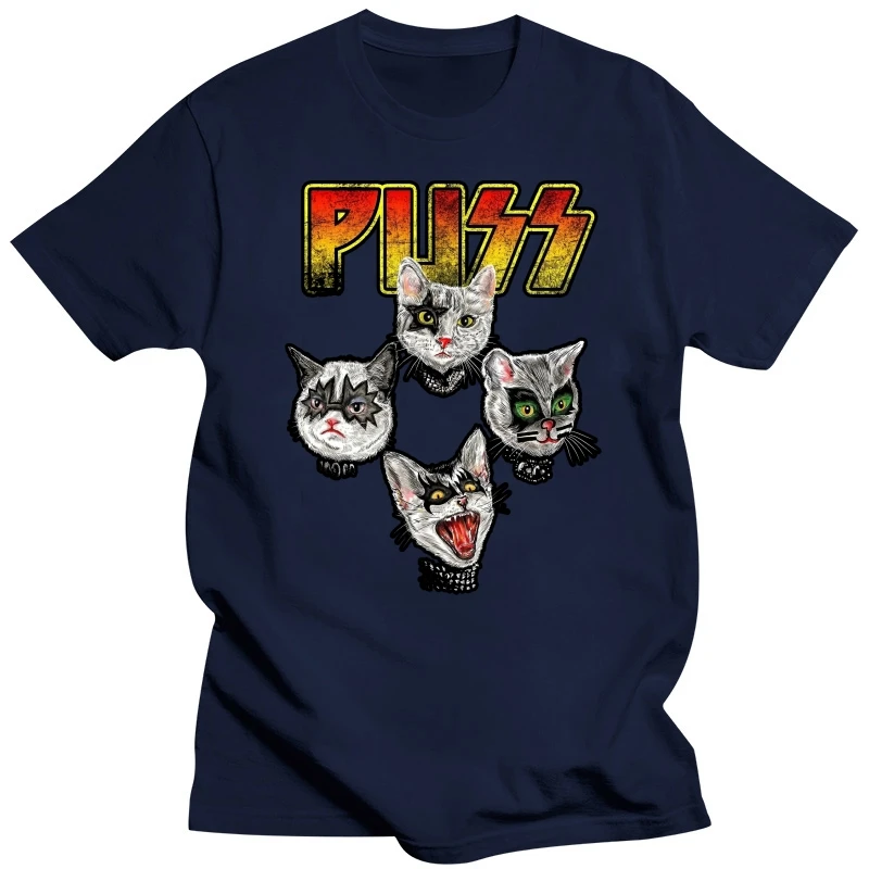 Puss Cat Band Mashup Kiss Band Music Tshirt