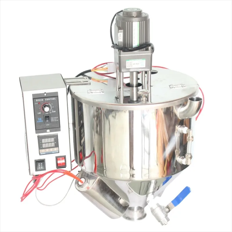 30L 40L 50L Double Layer Heating Mixing Hopper 304 Stainless Steel Conical Tank for Liquid Paste Filling Machine