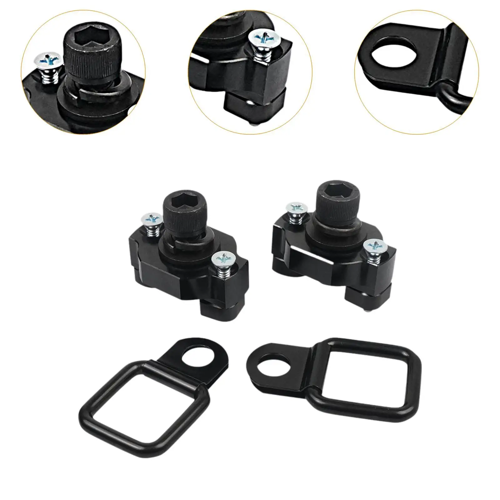 2Pcs D Rings Tie Down Anchors Motorcycles Accessories Easy to Install Rust Resistant Cargo Bed Rail Cleats for Zforce