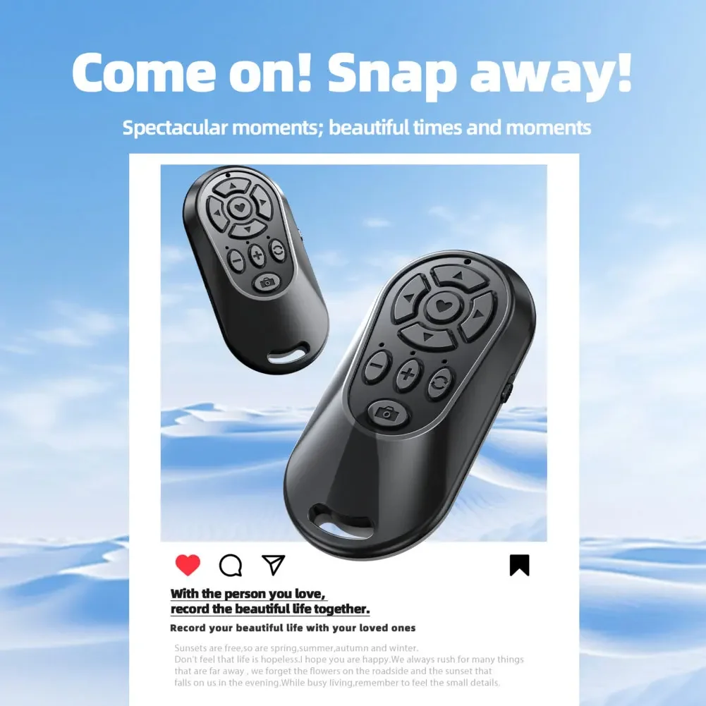 Wireless Camera Remote Control Zoom Selfie And Focus For Perfect Vlogs Built-in Zoom Inout Selfie Mode Page Turning Function