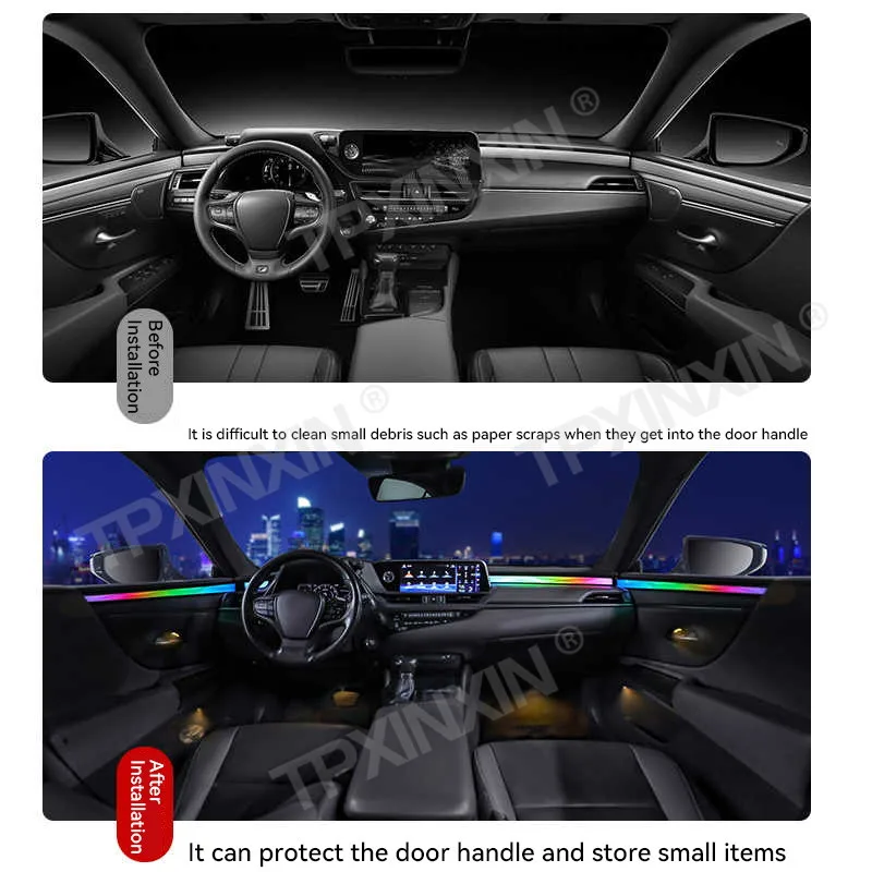 

Атмосферный светильник для Lexus ES ES200 2018-2025, внутренний светодиодный дисплей, аксессуары для развлечений автомобиля, обновление для ES300H
