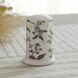 Real bone china toothpick holder. flower design toothpick dispenser, porcelain storage box for toothpicks, toothpick stand