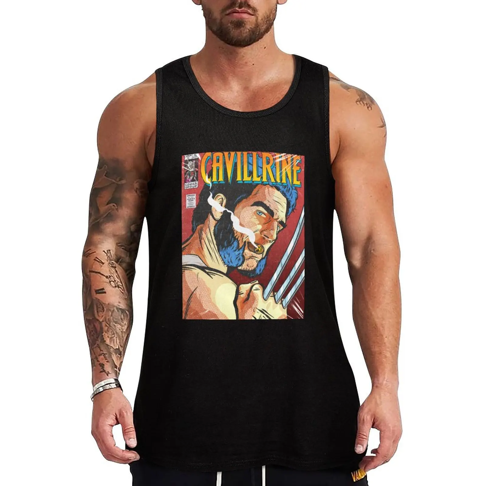 

Cavillrine Tank Top gym wear men basketball clothing gym clothes men singlets for men