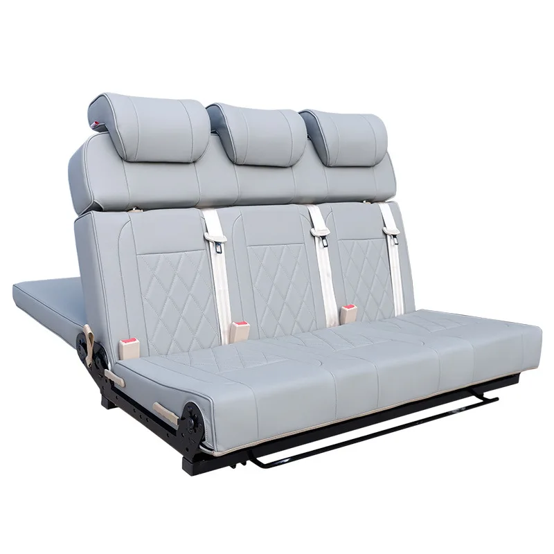 ized Triple-Person Comfor Adjus Leather Folding Sofa Seat Modified RV Passenger Bed for Camper Van MPVs