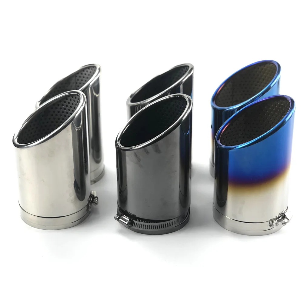 

Аксессуары для Audi A6 C6 4F 2005-2011 Q7 4L, глушитель выхлопной трубы из нержавеющей стали для автомобиля, задняя горловина