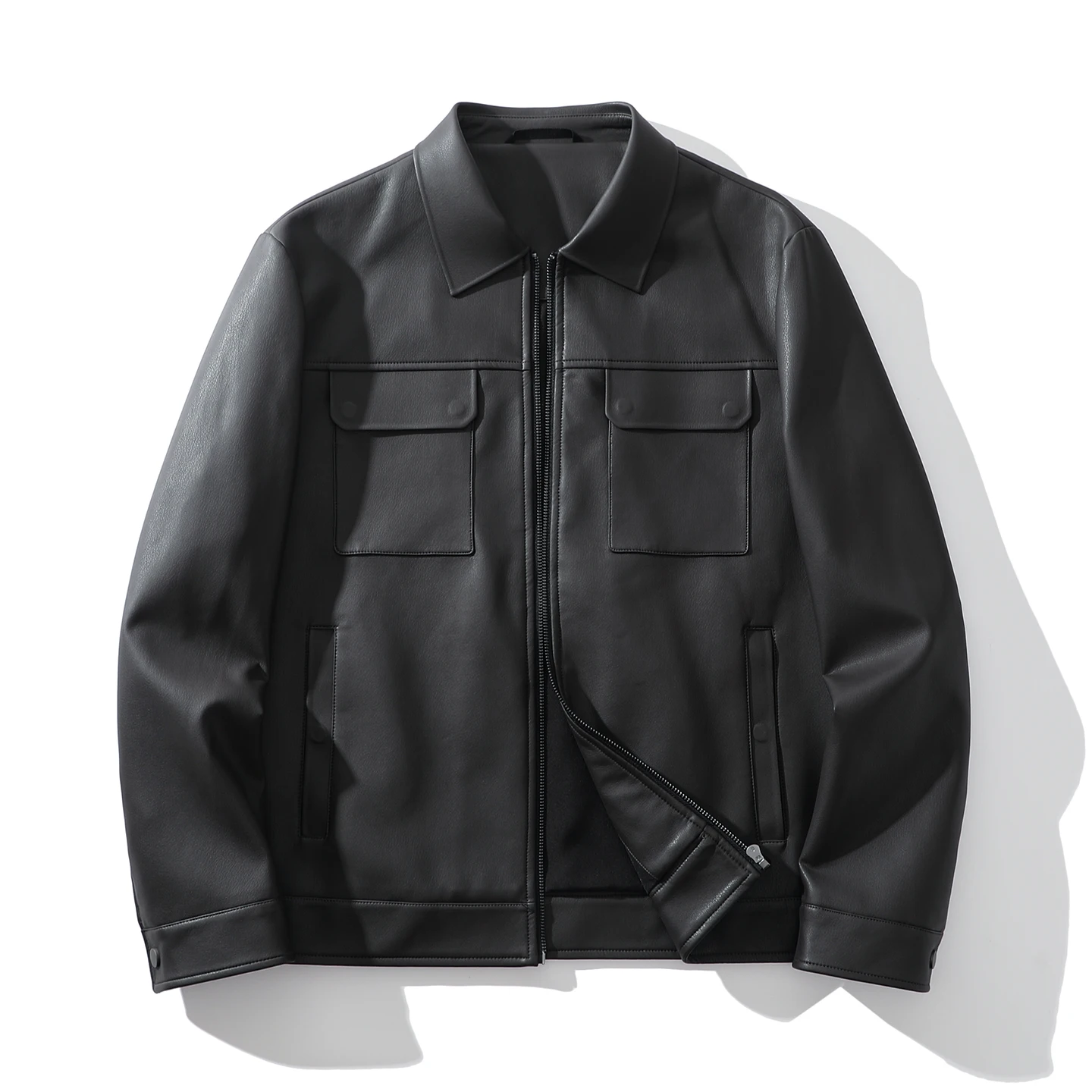 

Винтажная кожаная куртка для мужчин: повседневная, деловая, в стиле ретро, верхняя одежда, модный пиджак из полиэфирного волокна