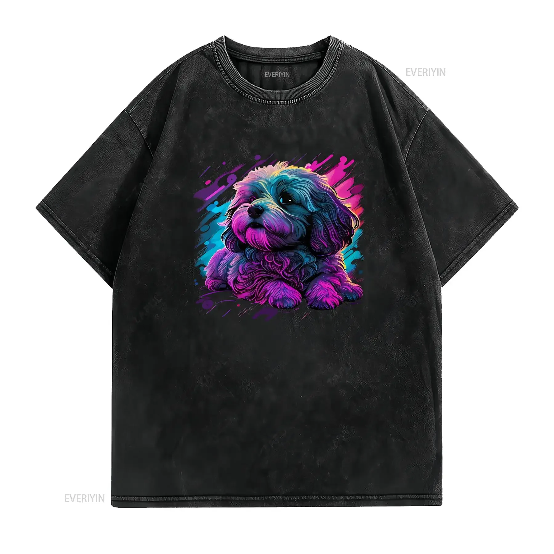 Havanese peT T Shirt Dog breed unisex portraiT gifts for owners and lovers vintage Washed Stylish Slightly