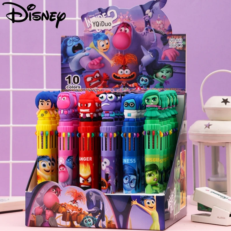 

6/36pcs Cartoon Inside Out Doll 10 Colors Ballpoint Pen Cute Gel Pen Student Supplies Stationery Wholesale Gifts