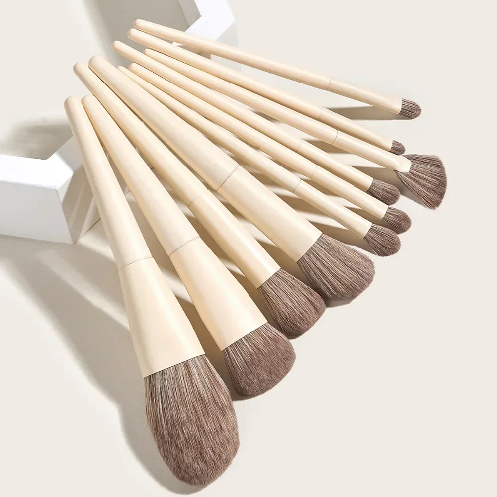 Escovas de maquiagem macia para mulheres, sombra de olho, escova de fundação, escova cosmética, blush em pó, escova de mistura, ferramenta de beleza de maquiagem, 8-13pcs