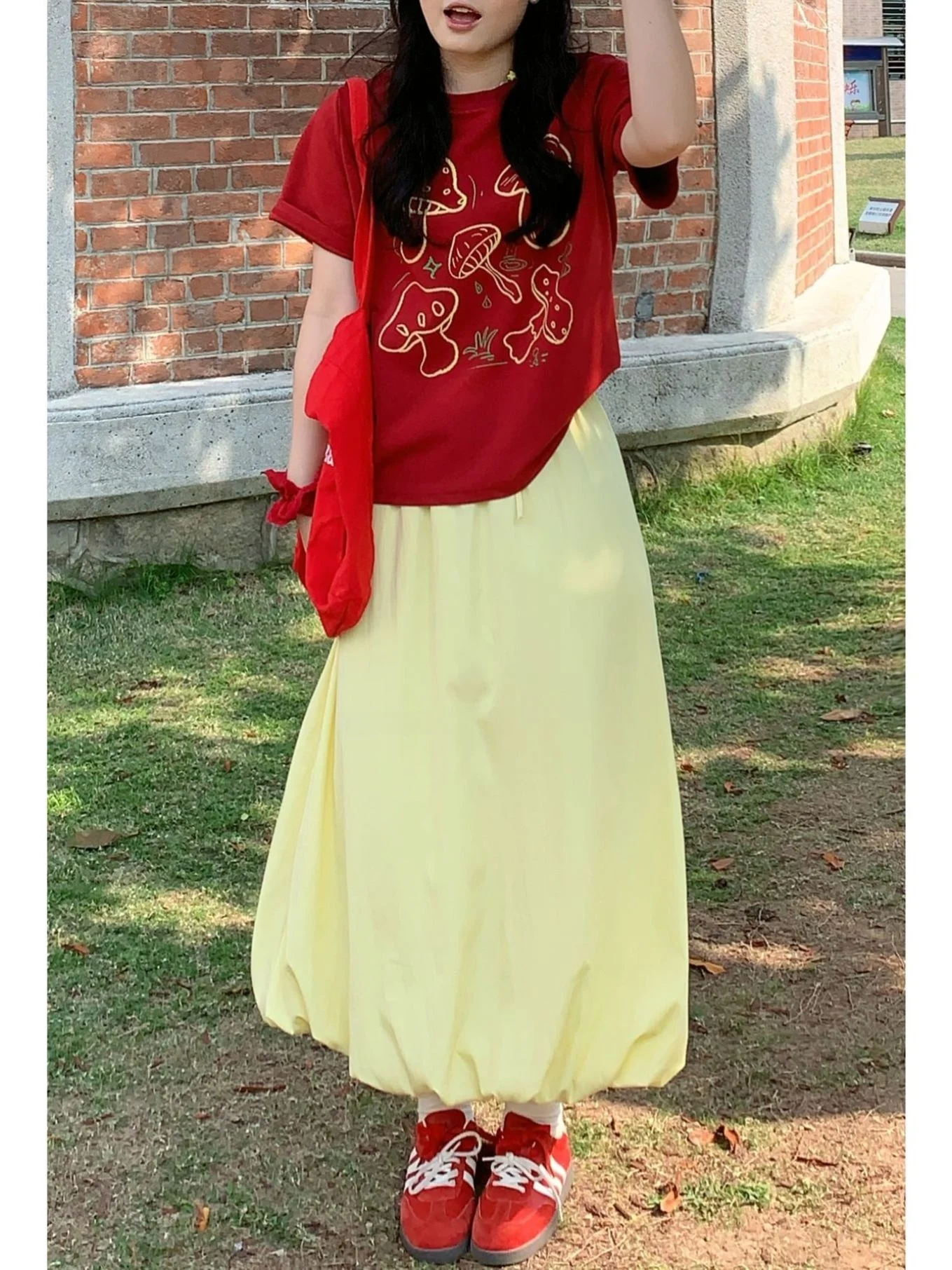 

Юбка миди А-силуэта с высокой талией, свободного кроя, на резинке, весна-лето, женская, больших размеров, скрывающая недостатки фигуры, подчеркивающая достоинства