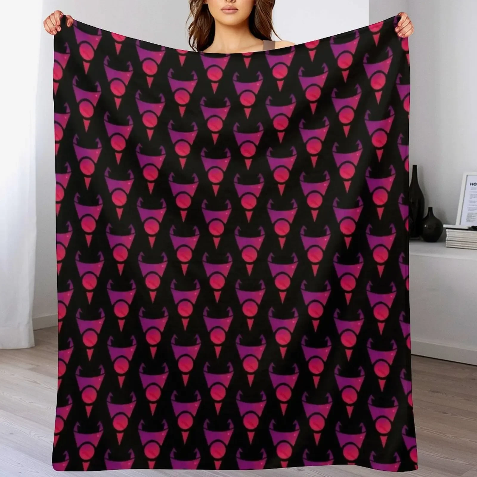 

Invader Zim - Irken logo Throw Blanket Warm Soft Big Thermal Bed linens Blankets