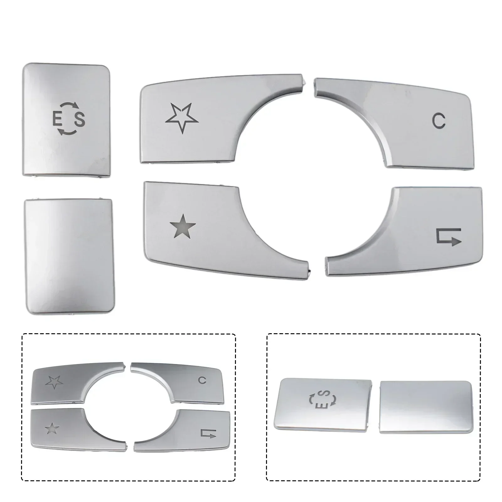 26) Protect and Beautify Your E Class W212 2010 2015 with 6Pcs Center Console Multimedia Button Cover