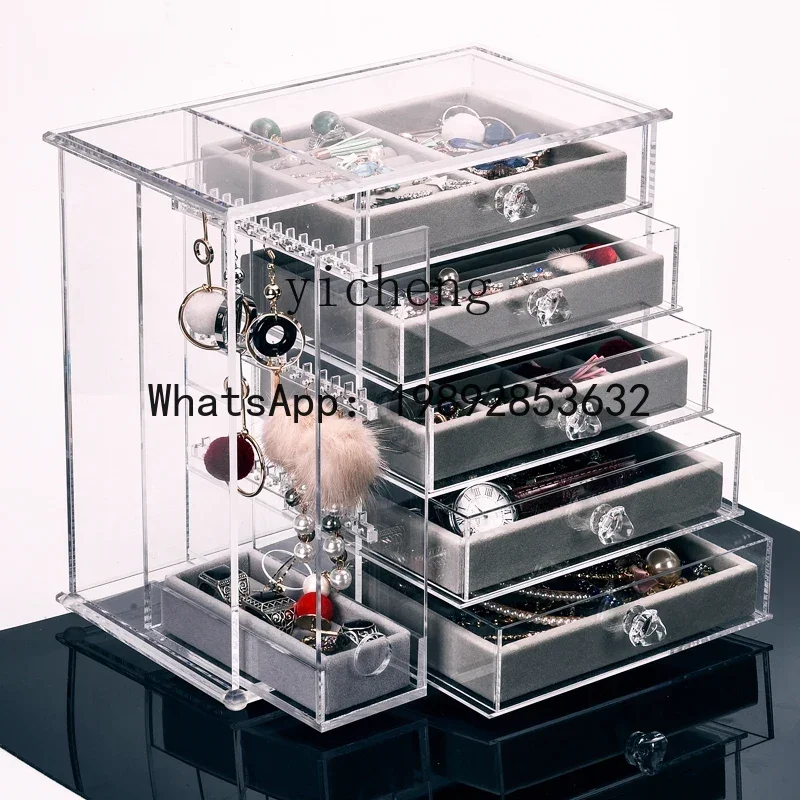 

acrylic stud earrings, earrings, storage box, wall-mounted large-capacity jewelry rack, multi-function
