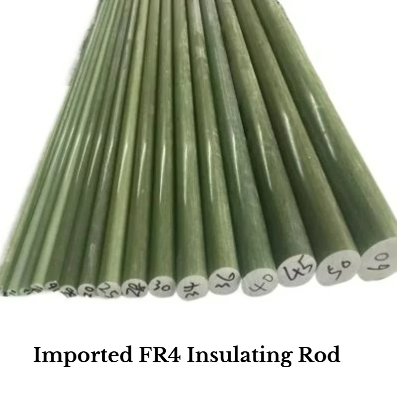 Length 500mm FR4 Insulating Rod Dia 6/8/10/12/14/15/16/18/20/25mm G10 Epoxy Rod Light Green Glass Fiber Epoxy Resin Rod