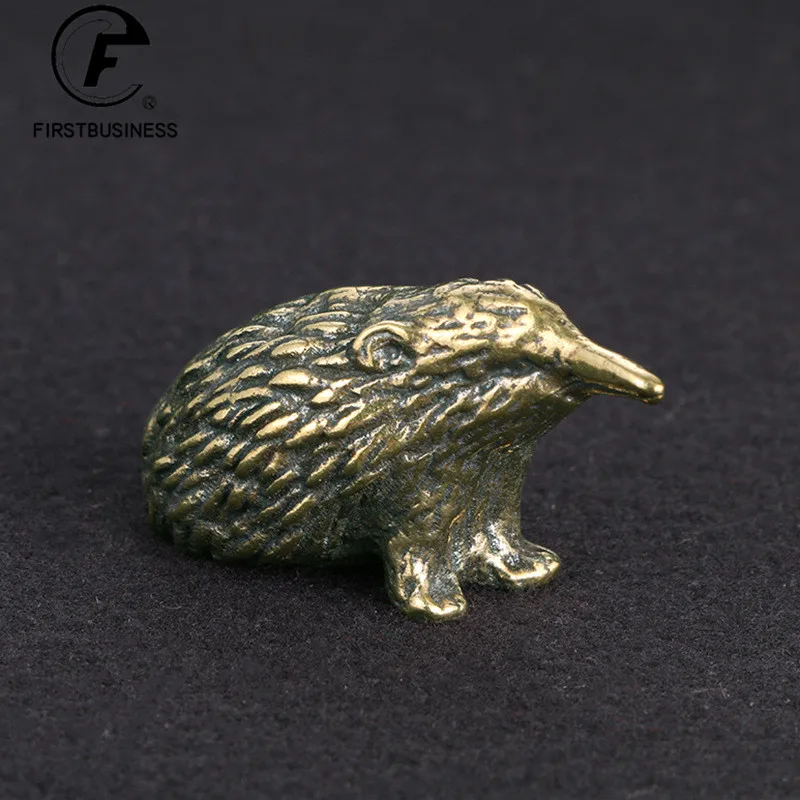 Solid Brass Mole Figurines Retro Cute Animal Miniatures Statue Desk Ornament Tea Pet Decoration Crafts Accessories Children Gift