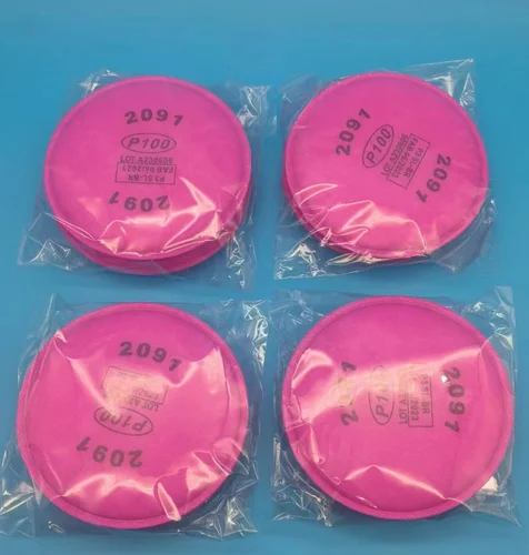 Serie de respirador para máscara antipolvo, accesorios para pintura de carpintero, industria de pulverización, 2091/2097 filtro de partículas P100 para 3m 6200 6800 7502