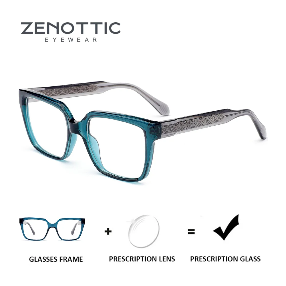 

ZENOTTIC Women Retro Butterfly Glasses Handmade Acetate Frame Prescription Myopia Progressive