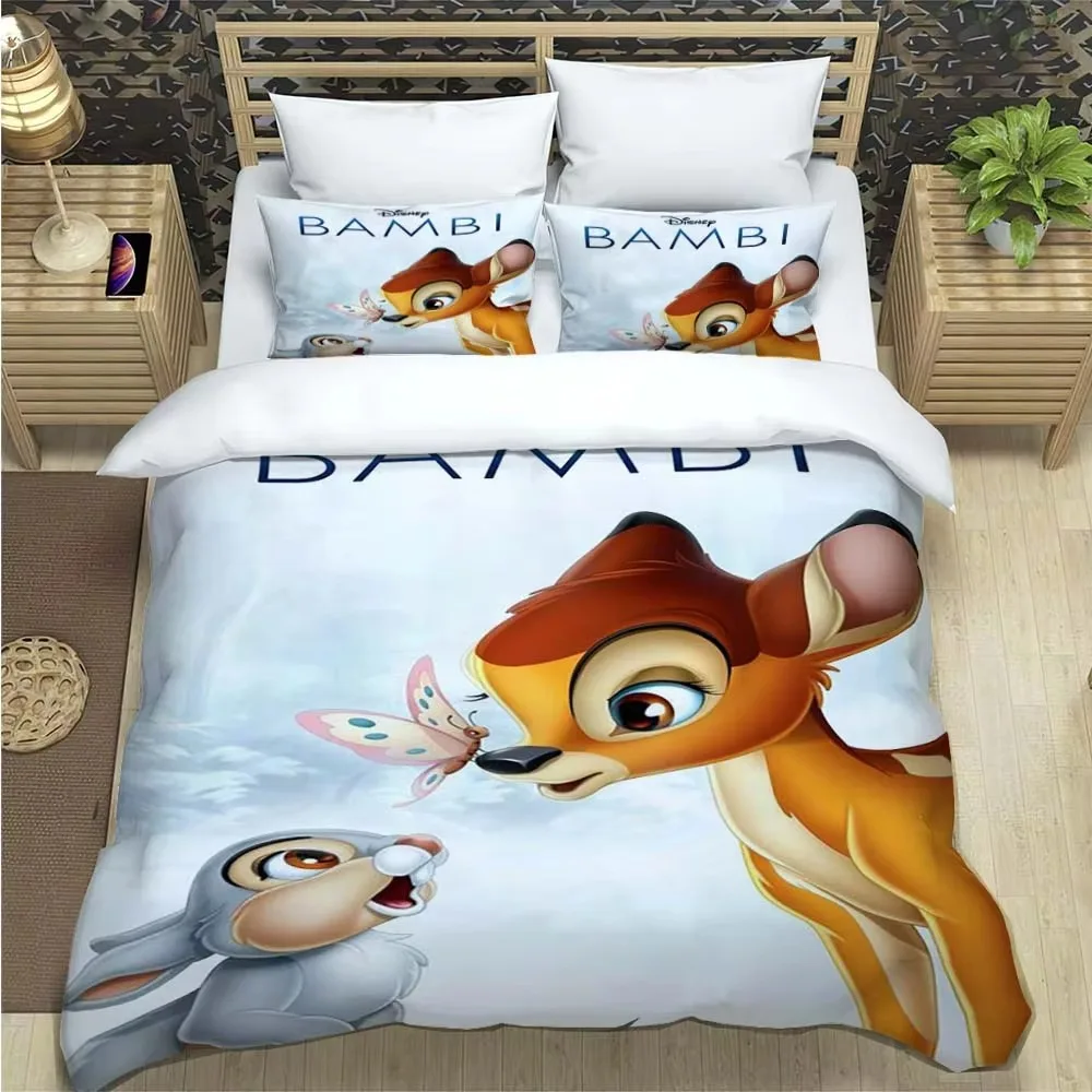 Disney Bambi duvet cover, pillowcase, home bedding set, bedroom décor, children's cartoon print duvet cover, gift