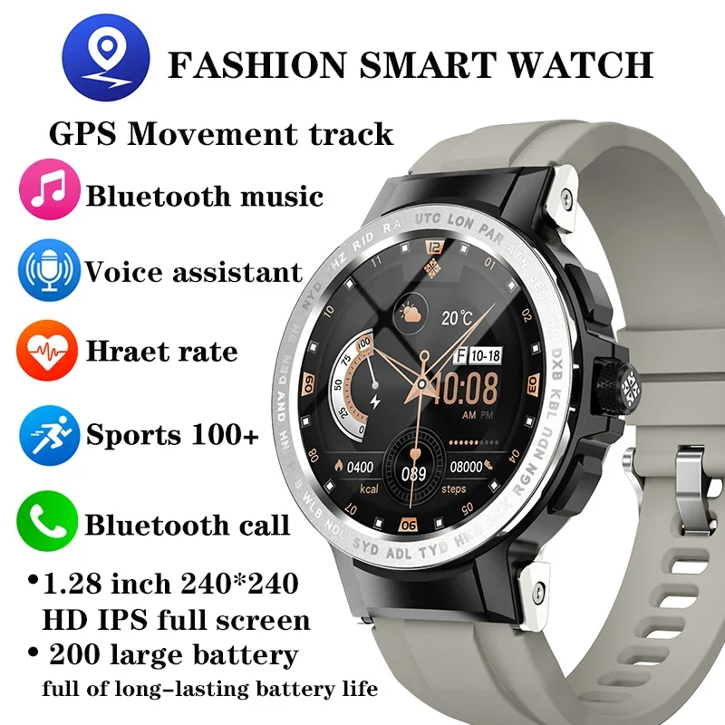 

For Xiaomi Smart Watch Men GPS Track Movement Voice Assistant Bluetooth Call Women Watch Heart Rate Monitoring Fitness Bracelet