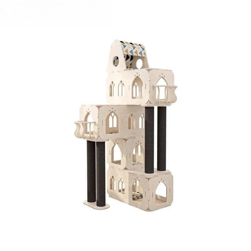 Cat nest cat tree integrated import, birch solid wood multi-layer cat frame wood