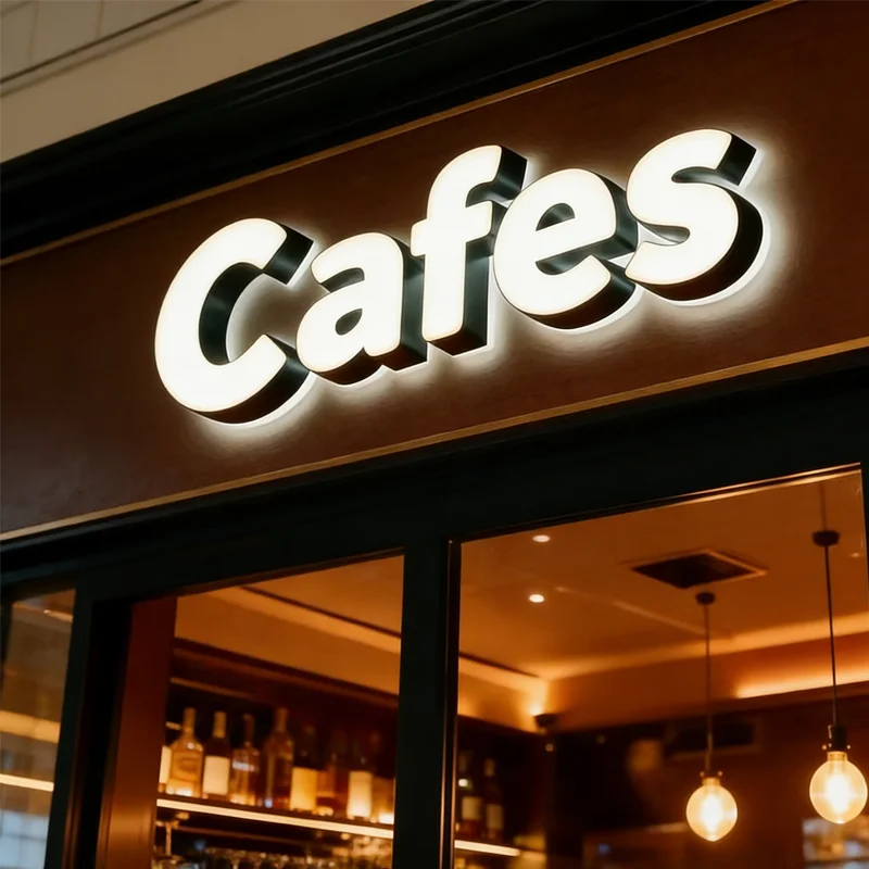 Custom Business Logo Signs Outside Advertising Letters LED Illuminated Signs for Storefront Coffee Shop Hotel Company Office