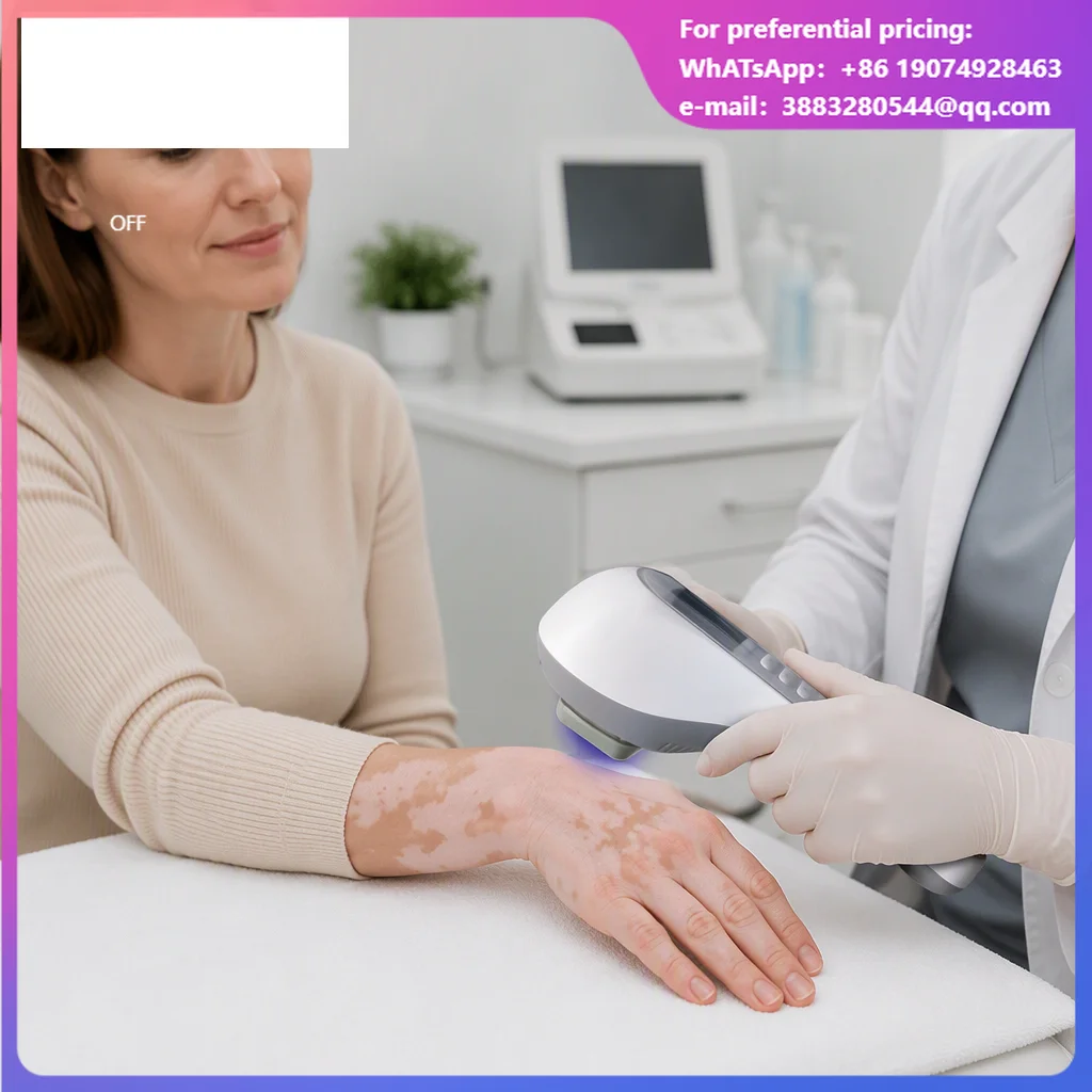 308nm Excimer UVB Phototherapy Device 4 Detachable Covers Adjustable Area For Vitiligo Psoriasis