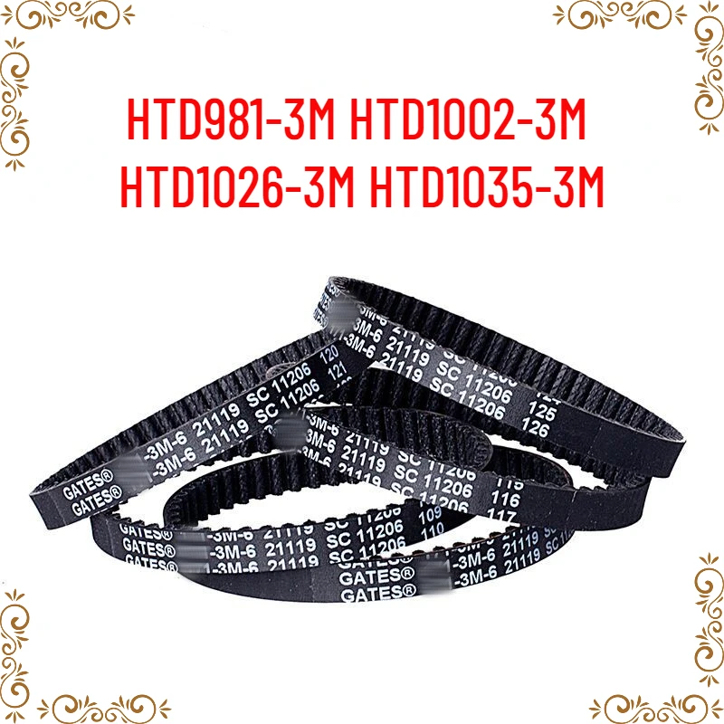 

1PCS HTD981-3M HTD1002-3M HTD1026-3M HTD1035-3M Wide Angle Belt Drive Belt Timing Belt Toothed Belt V-belt