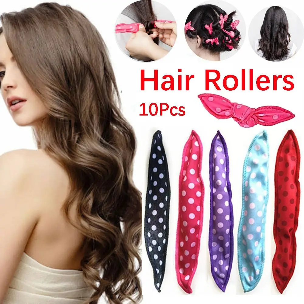 10Pcs Reusable Sleep Pillow Practical Hair Rollers Hair Curly Wave Styling Tools Hair Curlers