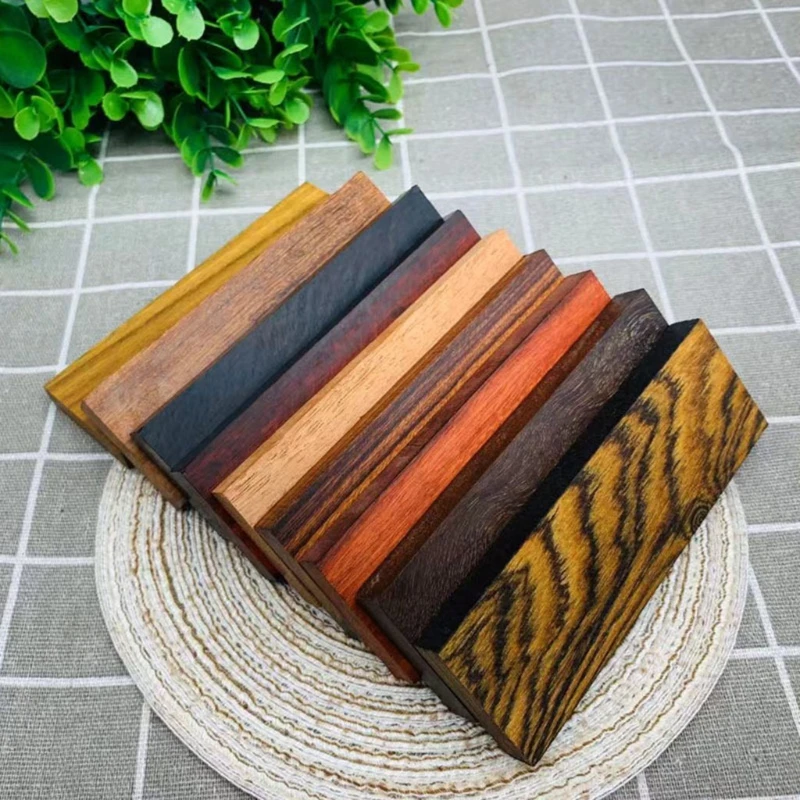 DIY Knife Scales Handle Blank Exotic Wood Knives Making Plate Material 120*40*10MM 4.7 x 1.6 x 0.4 inch M4YD