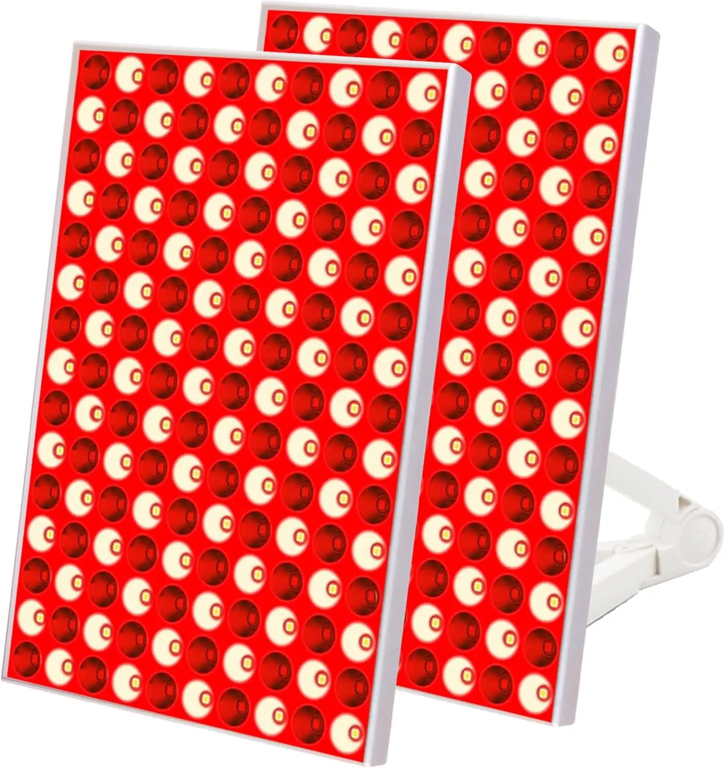 

Red Light Therapy Lamp for Face and Body, 660nm Red & 850nm Infrared LED Panel with Stand, Home Use (2 Pack)