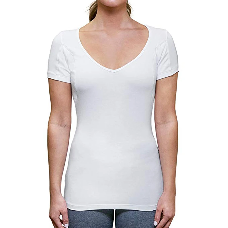 High Quality Sweat Absorbing Round Neck Women Under Sweatproof Undershirt Bodyshape T Shirt