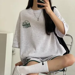 2024 Casual Tracksuits Sportswear Trendy Summer Fashion 2pcs Loose Women Short Sleeve 2 Piece Shorts Set Cotton Student Suits