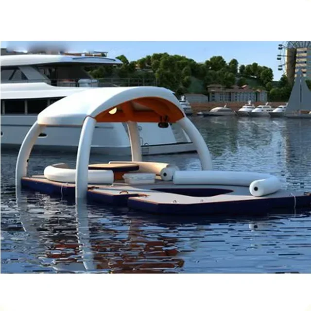 Swimming float in water outdoor for 6 persons inflatable sofa Seated dock platform Water Raft Inflatable Floating Island