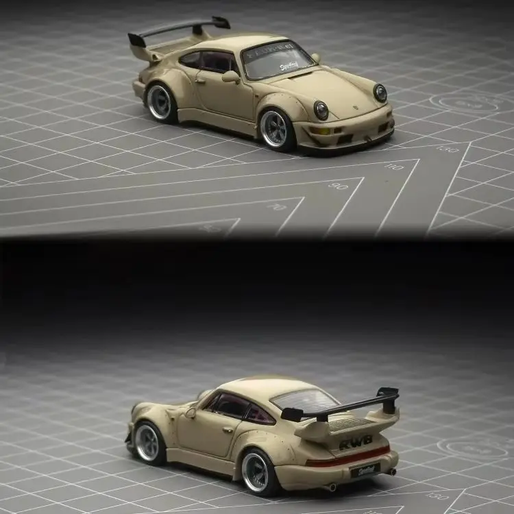 TimeMicro 1:64 RWB 964 Beżowy Model Samochodu z Odlewu Stopowego