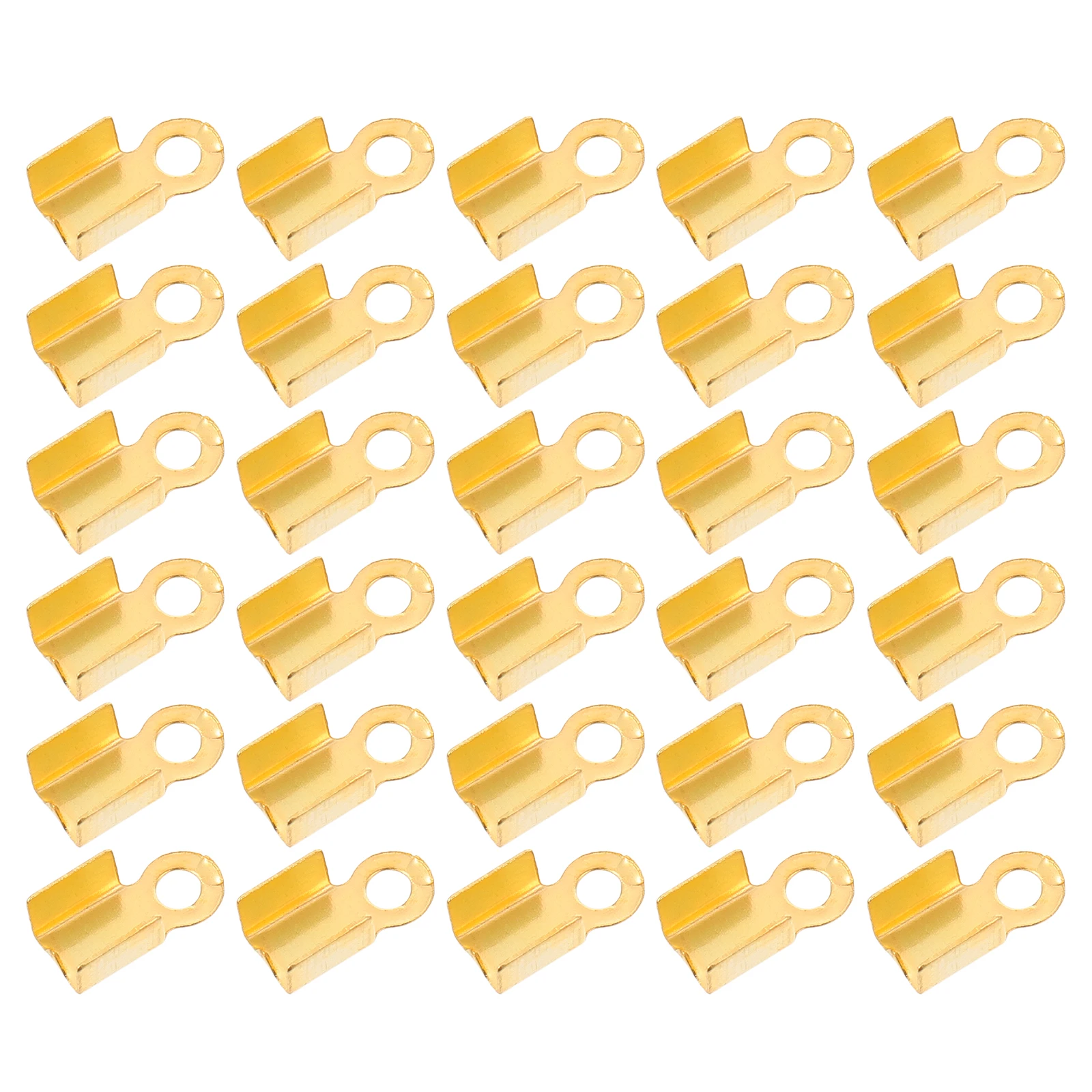 

500Pcs Portable Metal Jewelry Crimps Kit for DIY Wristbands Ribbons Webbing Embossed Fabric Easy to Store and Manage