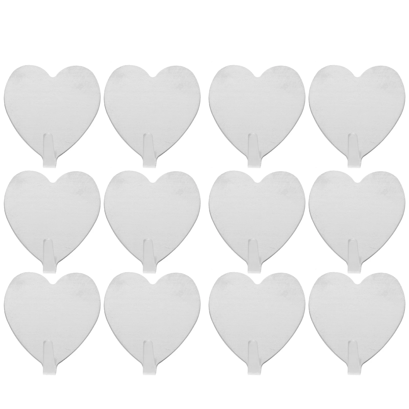 

12 Pcs Love Sticky Hook Heart Shape Hooks Hanger Shaped Hangers Has Pink Wall for Hanging Heavy Duty Coat Key Chain