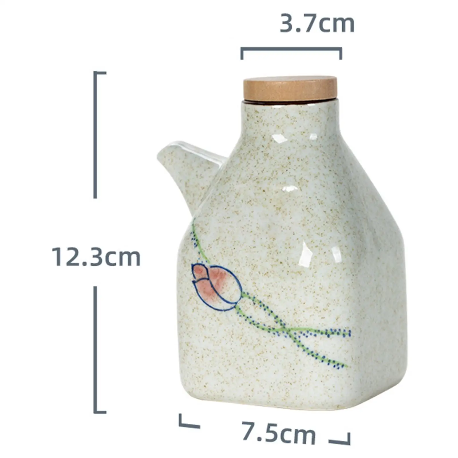 Large Oil Bottle Oil Dispensing Bottle Ceramic Pourer Big Oil Dispenser Kitchen Liquid Container Shoyu Sauce Dispenser Bottle