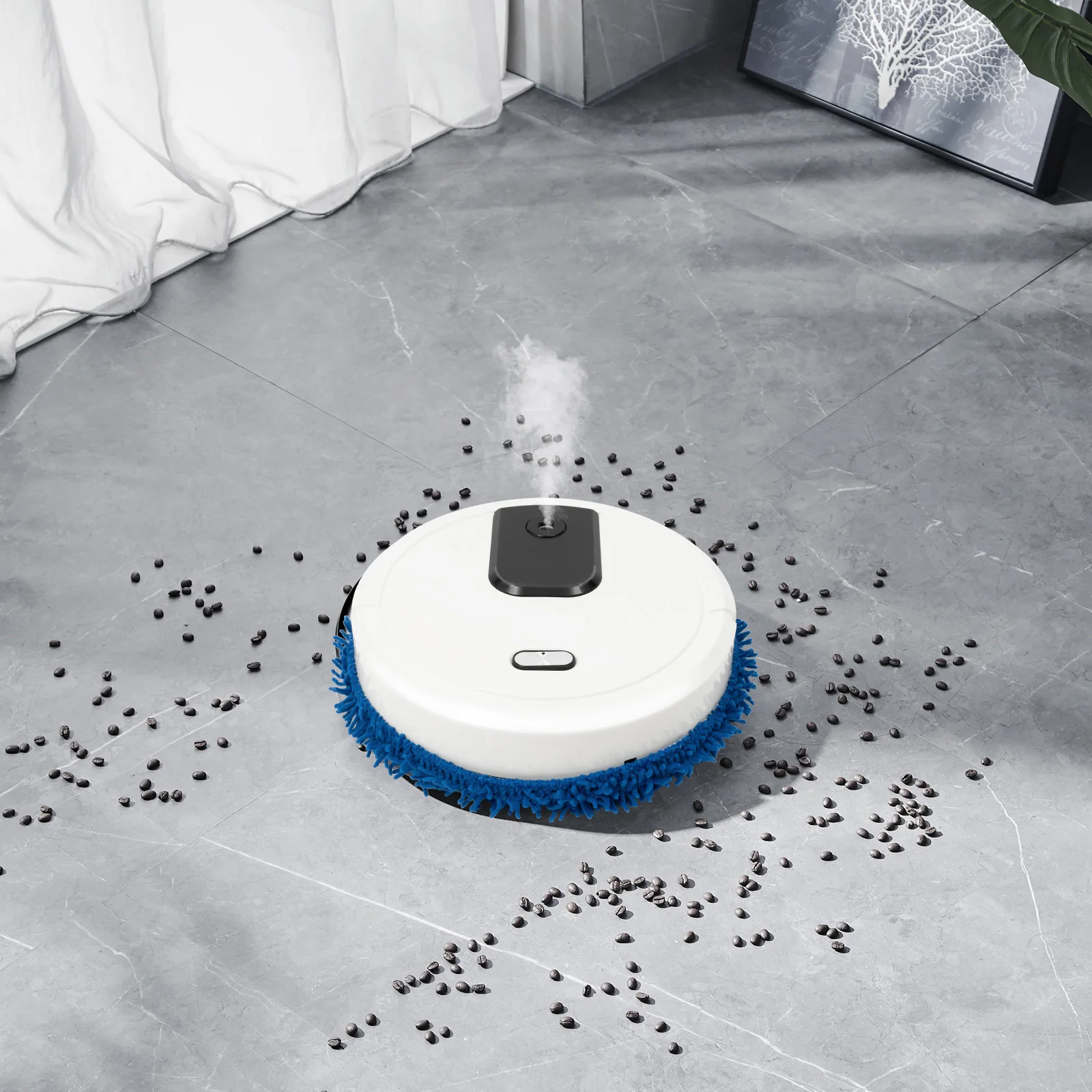 Automatic Mopping Machine Wet and Ary Dual-purpose Mopping Machine Round Wireless Cleaning Machine