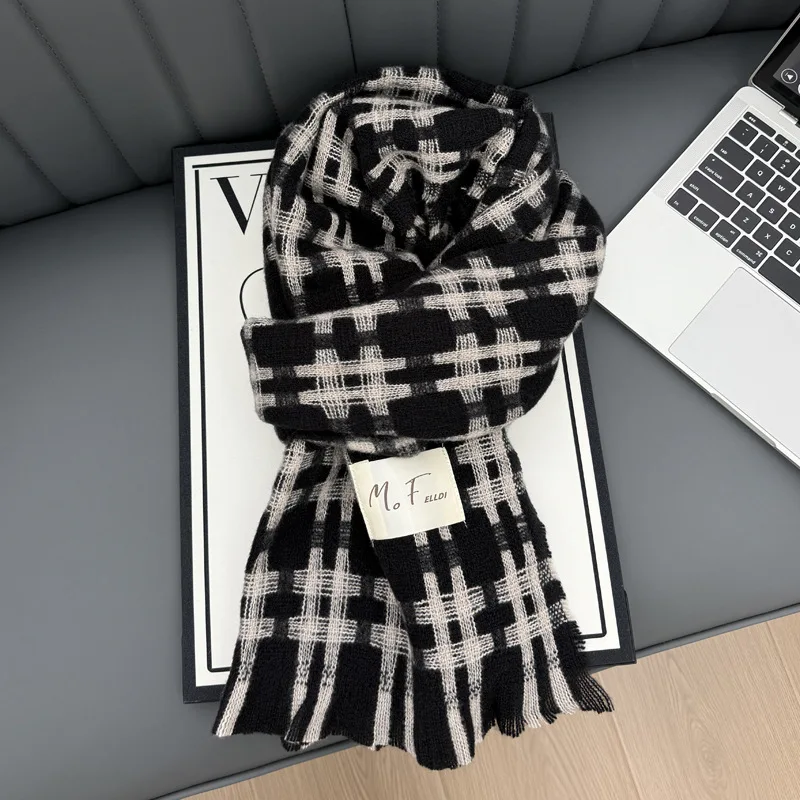 فتاة الشتاء وشاح شرابة شبكة شال الخريف الشتاء الدفء رشاقته يندبروف الزي الخارجي تنوعا الأوشحة الناعمة والزجة