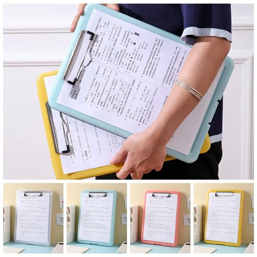 Memo Clip Board A4 File Clipboard Box Case A4 File Organizer File Storage Writing Clipboard Plastic Waterproof A4 File Folder