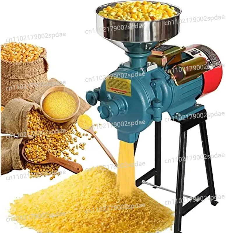 Commercial Electric Grain Grinder Machine Wide Voltage 110V 220V Dry Soybean Corn Spice Coffee Herb Food Pulverizer