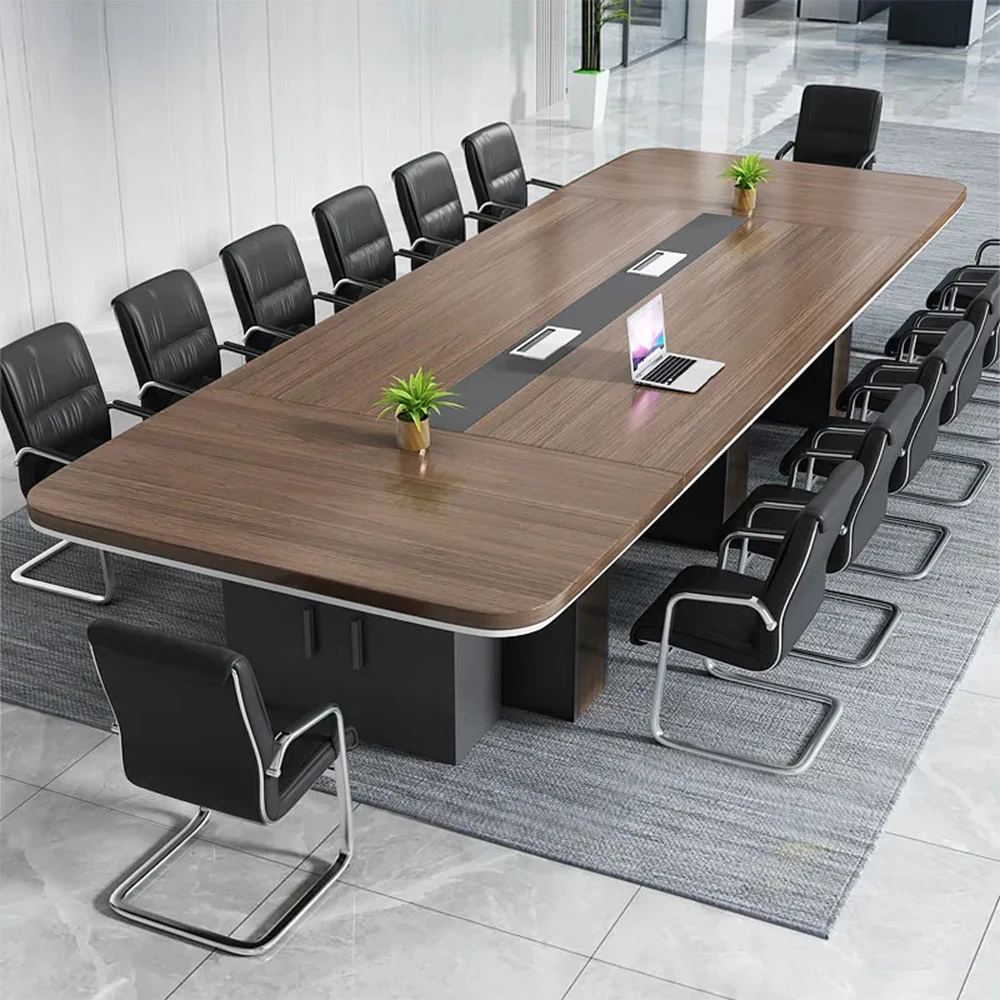 LR-CT-070 Hot Sale Luxury Premium Wooden Conference Table 14-Person Thick Tabletop Wear-Resistant Meeting Table For Office Room
