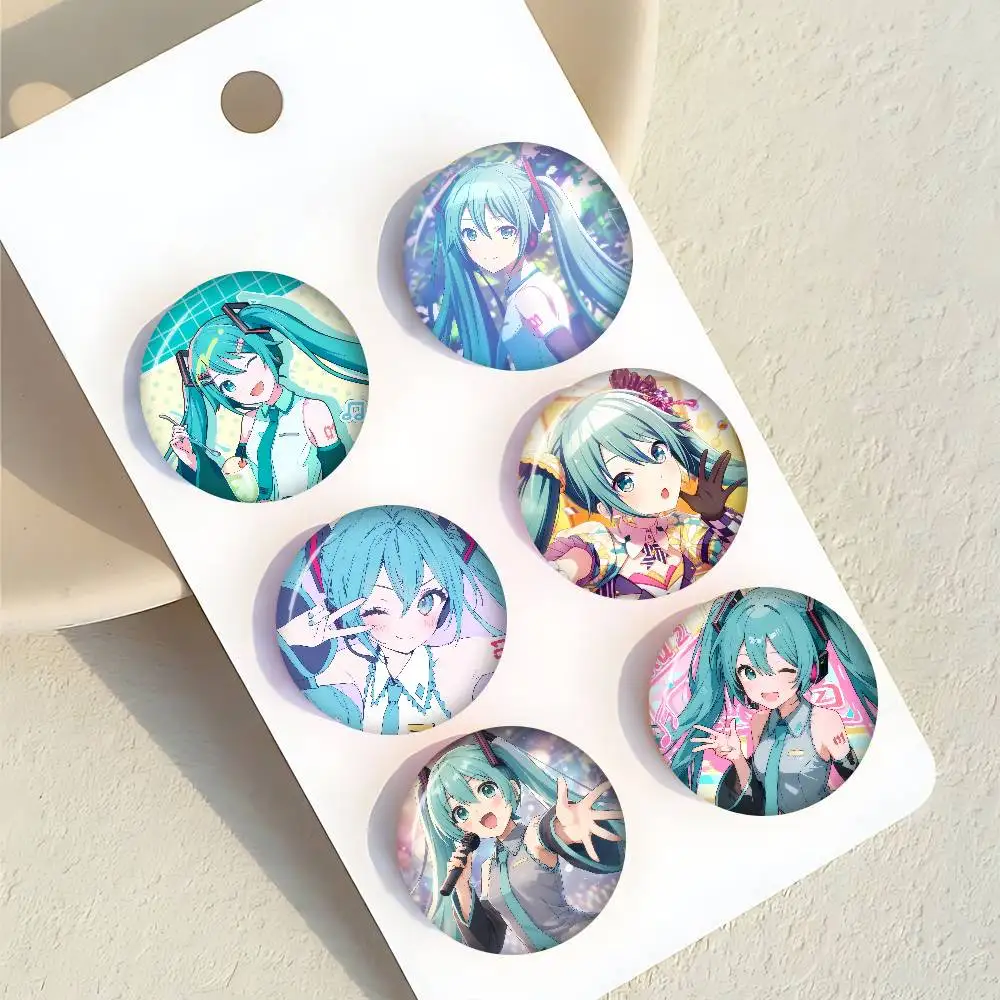 Anime Button Pin Handmade Brooch For Clothes Cartoon Badge Backpack Decoration Jewelry Accessories Singer Hatsune Miku Anime