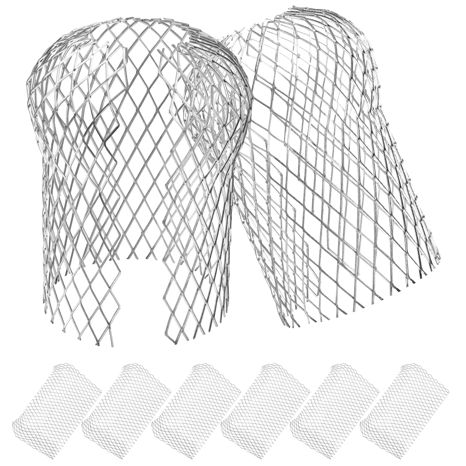 

8 Pcs Leaf Filter Gutter Strainer Aluminum Covers Downspout Guard 3 Inch Mesh Sieve Screens Protectors Pool Pond Fountains