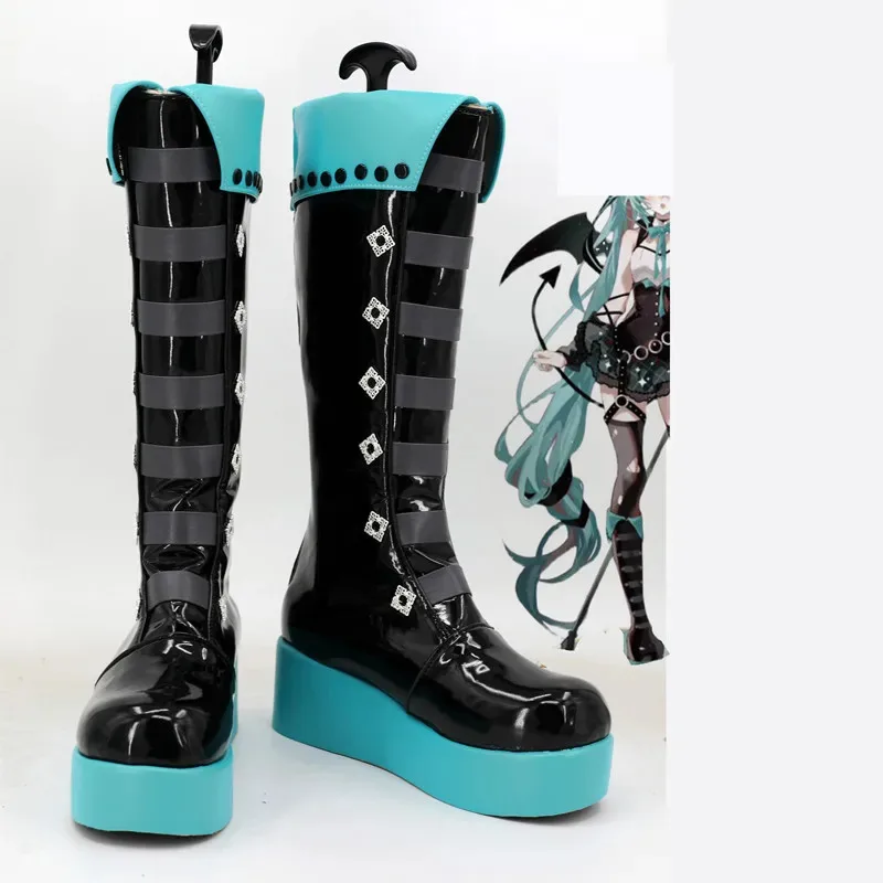 أحذية النساء الهزلية MIKU التأثيرية Raccoon Girl لعب الأدوار أحذية منصة أحذية عالية الكعب