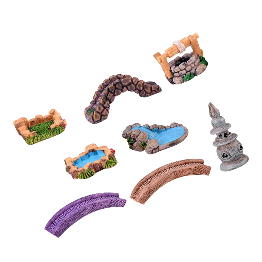 

1 set Micro Landscape Ornament Retro Mini Resin Grass Decor Garden Accessory DIY Home Decor Miniature Landscaping Model