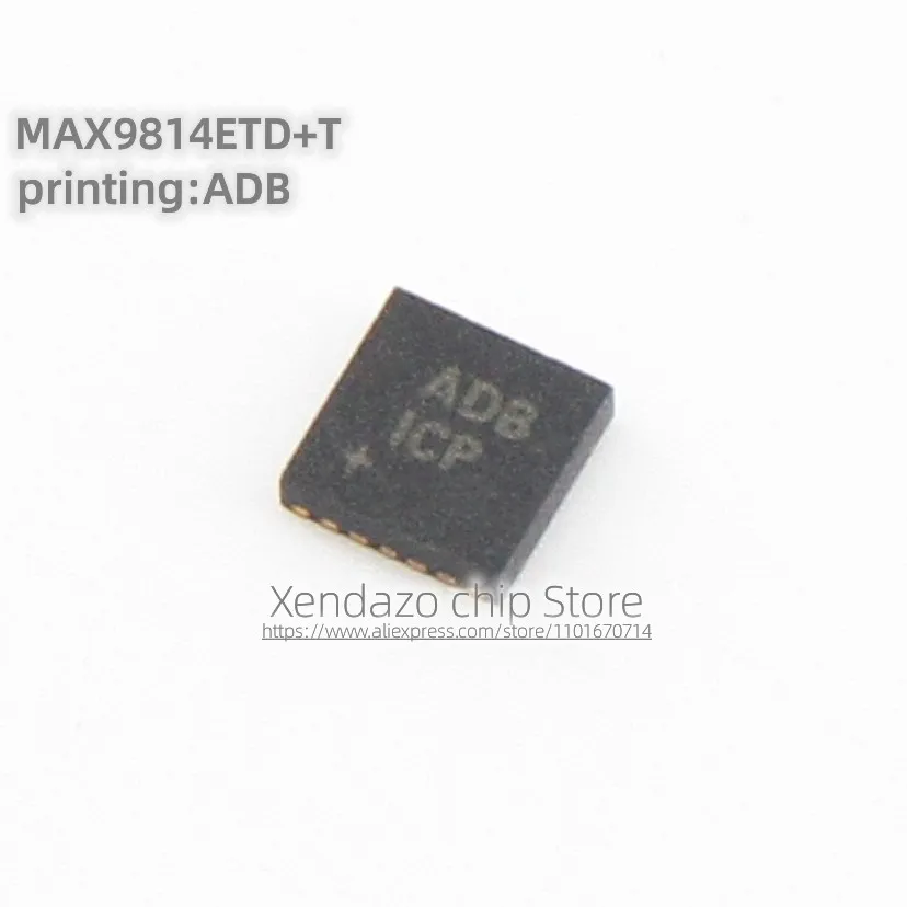 5pcs/lot MAX9814ETD+T MAX9814ETD Silk screen printing ADB QFN-14 package Original genuine Audio power amplifier chip